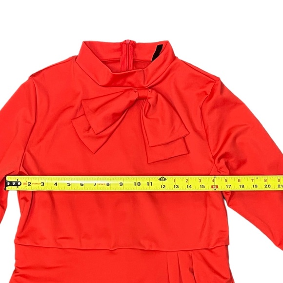 HAOOHU Long Sleeve Bow Peplum Dress / Size: XXL / Color: Red / Item# 1-23292 - Picture 4 of 6